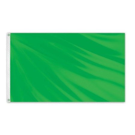 GLOBAL FLAGS UNLIMITED Solid Color Outdoor Nylon Flag 3' x 5' - Irish Green 204629